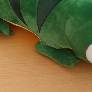 Giant Green Lizard Chameleon Plushie-Enchanted peach