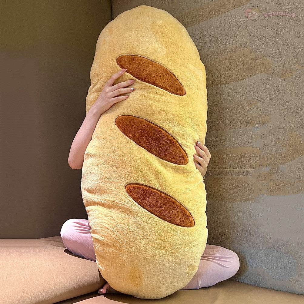 Giant Long Bread Baguette Plushie-Enchanted peach