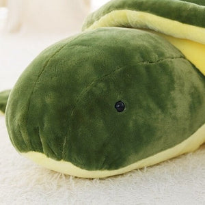 Green Chonky Kawaii Sea Turtle Plushie-Enchanted peach