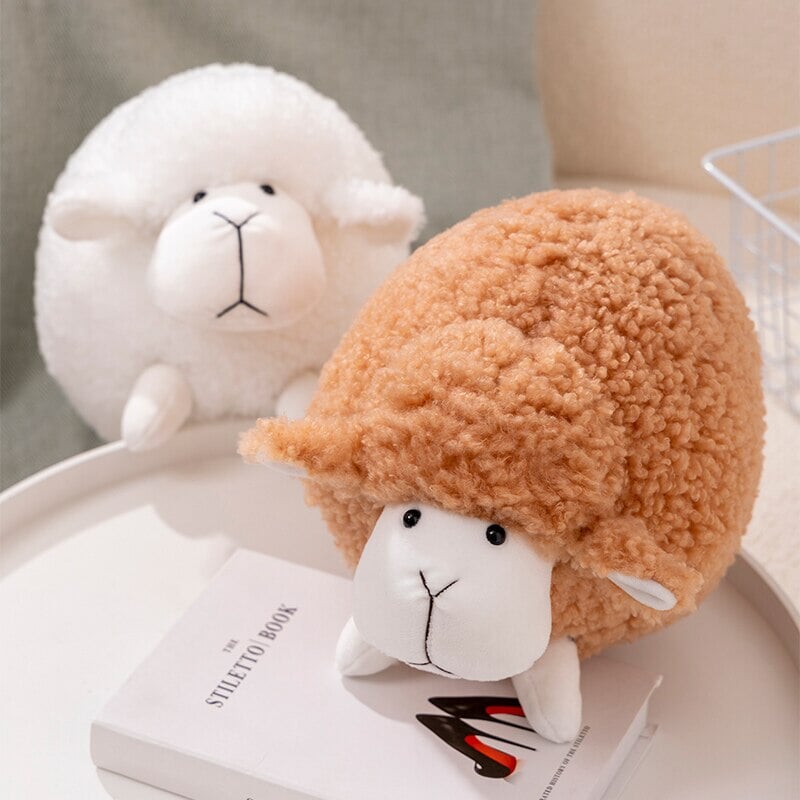 Grumpy Fluffy Sheep Plushies-Enchanted peach