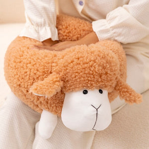 Grumpy Fluffy Sheep Plushies-Enchanted peach