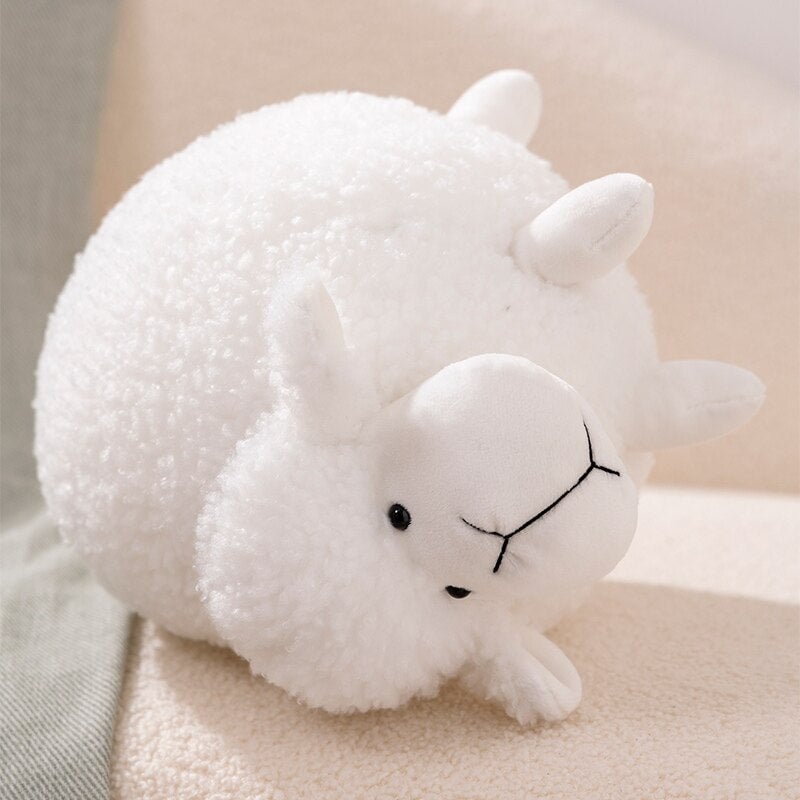 Grumpy Fluffy Sheep Plushies-Enchanted peach