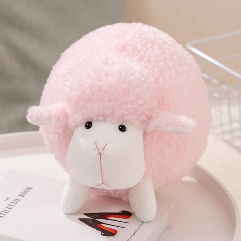 Grumpy Fluffy Sheep Plushies-Enchanted peach