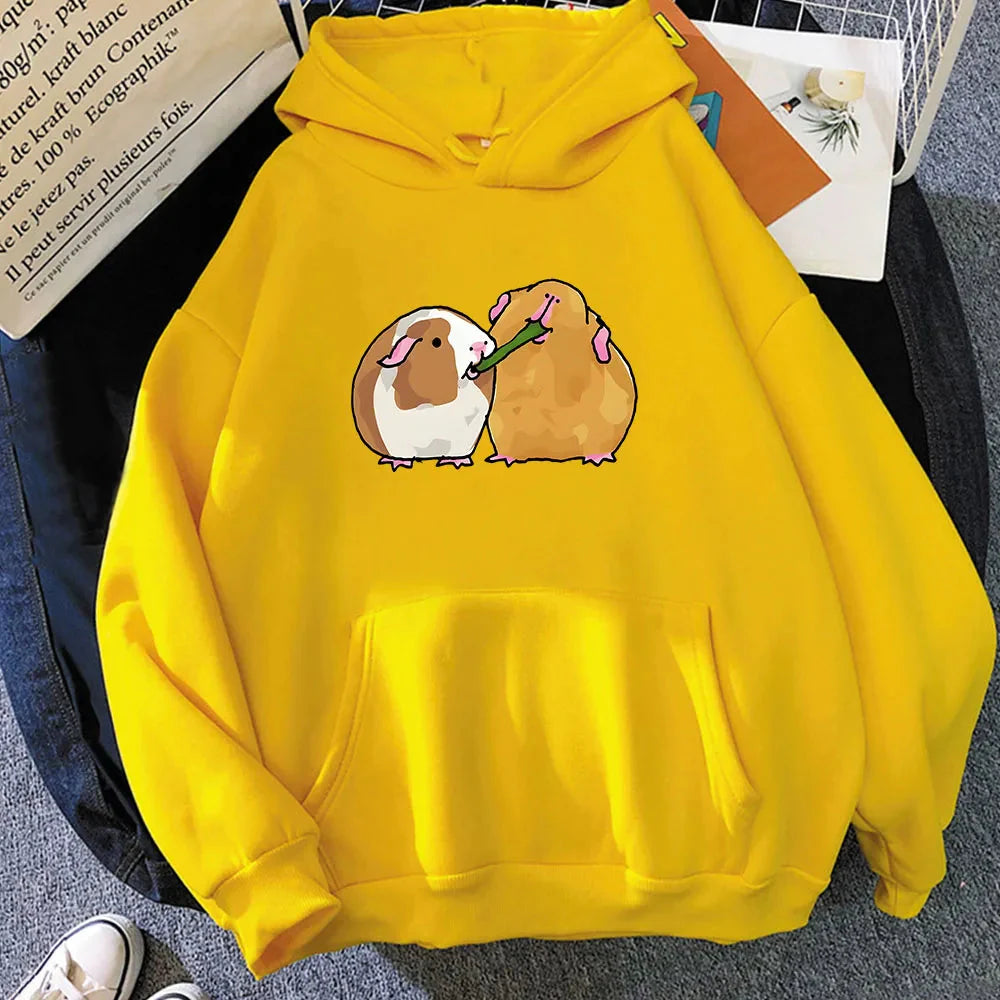 Guinea Pig Sharing is Caring Unisex Hoodie-Enchanted peach