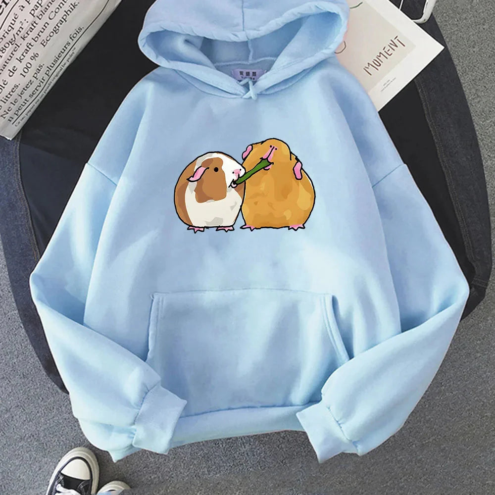 Guinea Pig Sharing is Caring Unisex Hoodie-Enchanted peach