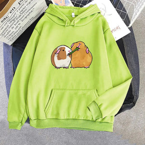 Guinea Pig Sharing is Caring Unisex Hoodie-Enchanted peach