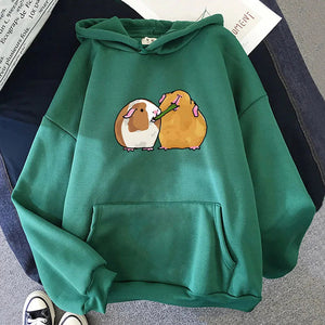 Guinea Pig Sharing is Caring Unisex Hoodie-Enchanted peach