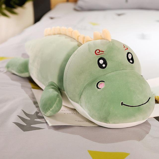 Haku The Dinosaur Plushie-Enchanted peach