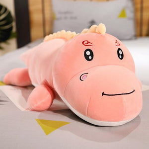 Haku The Dinosaur Plushie-Enchanted peach