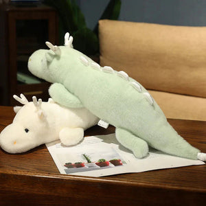 Haku the Long Fluffy Dragon Plushies-Enchanted peach