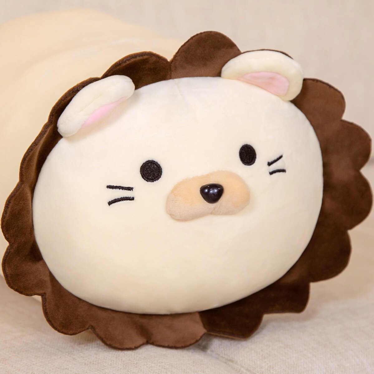 Hank The Kawaii Lion Plushie-Enchanted peach