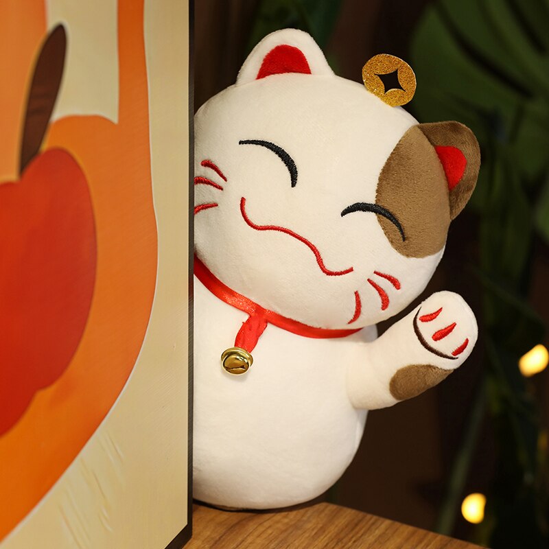 Happy Fortune Lucky Cats-Enchanted peach