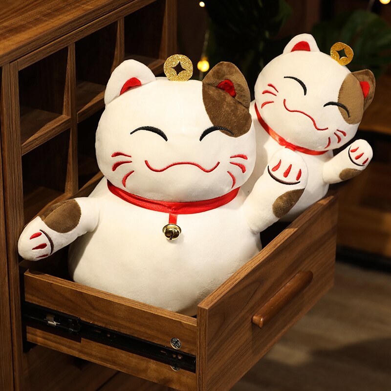 Happy Fortune Lucky Cats-Enchanted peach