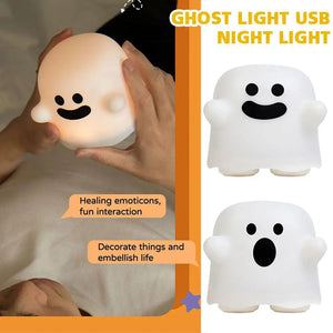 Happy Ghost LED Night Light-Enchanted peach