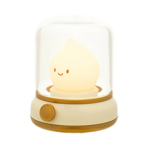 Happy Glowing Candle Flame LED Night Light-Enchanted peach