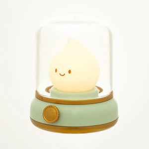 Happy Glowing Candle Flame LED Night Light-Enchanted peach