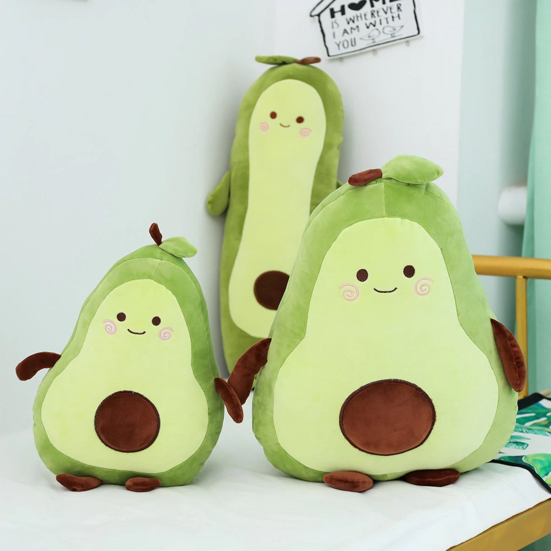 Happy Green Avocado Plushie-Enchanted peach