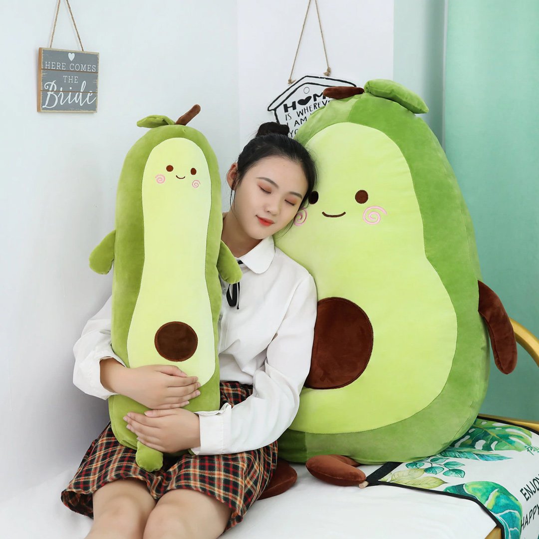 Happy Green Avocado Plushie-Enchanted peach