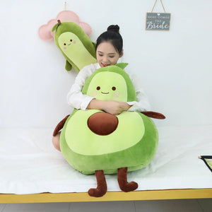 Happy Green Avocado Plushie-Enchanted peach