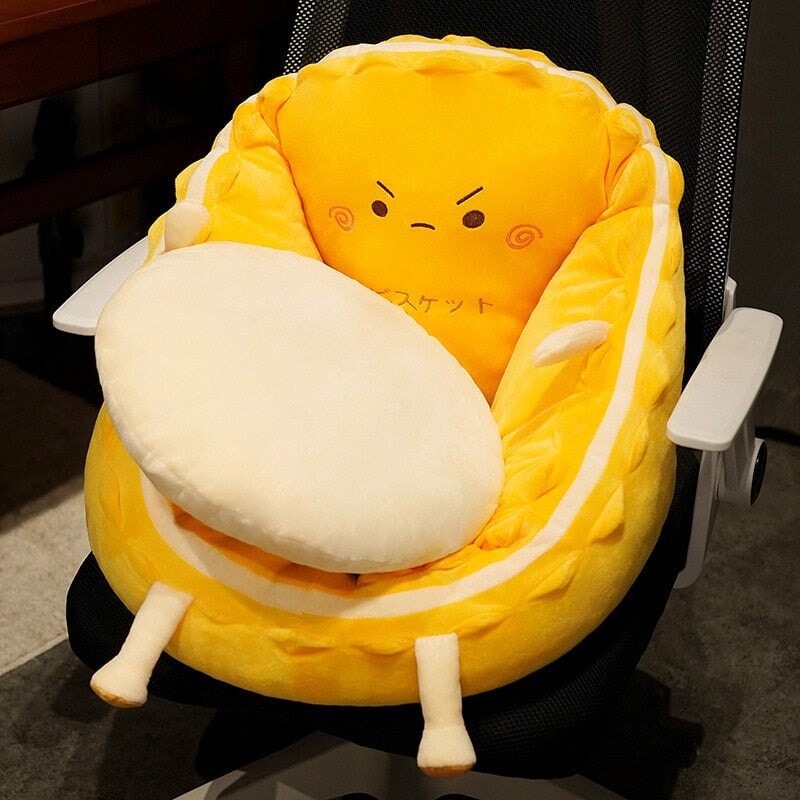 Happy and Angry Chair Cushion-Enchanted peach