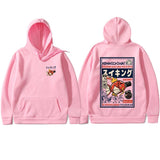 Harajuku Japanese Fish Konnichiwa Poster Unisex Hoodie-Enchanted peach