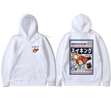 Harajuku Japanese Fish Konnichiwa Poster Unisex Hoodie-Enchanted peach