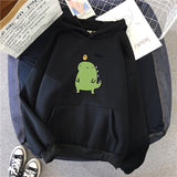 Harajuku Kawaii Cute Dipsy Dinosaur Hoodie-Enchanted peach