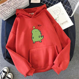 Harajuku Kawaii Cute Dipsy Dinosaur Hoodie-Enchanted peach