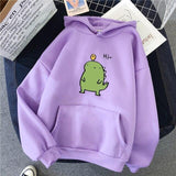 Harajuku Kawaii Cute Dipsy Dinosaur Hoodie-Enchanted peach