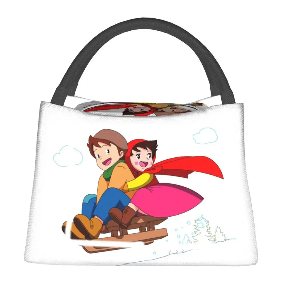 Heidi The Girl From The Alps Insulated Lunch Bags-Enchanted peach