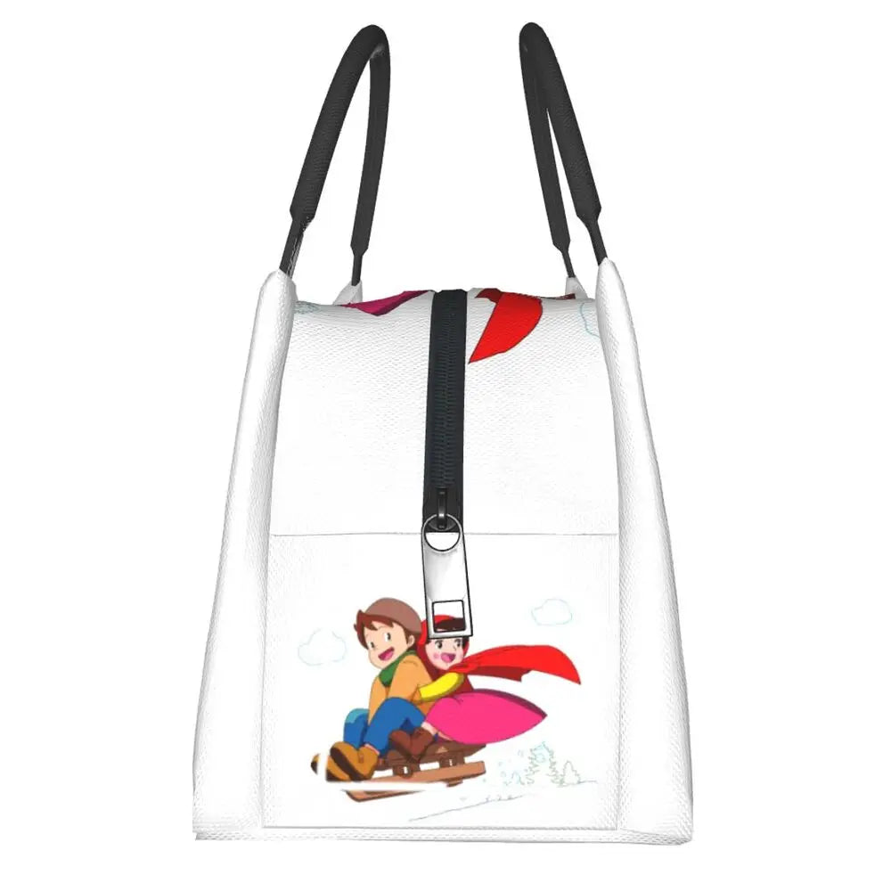 Heidi The Girl From The Alps Insulated Lunch Bags-Enchanted peach