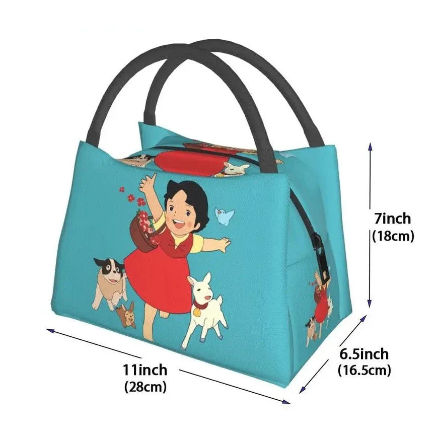 Heidi The Girl From The Alps Insulated Lunch Bags-Enchanted peach