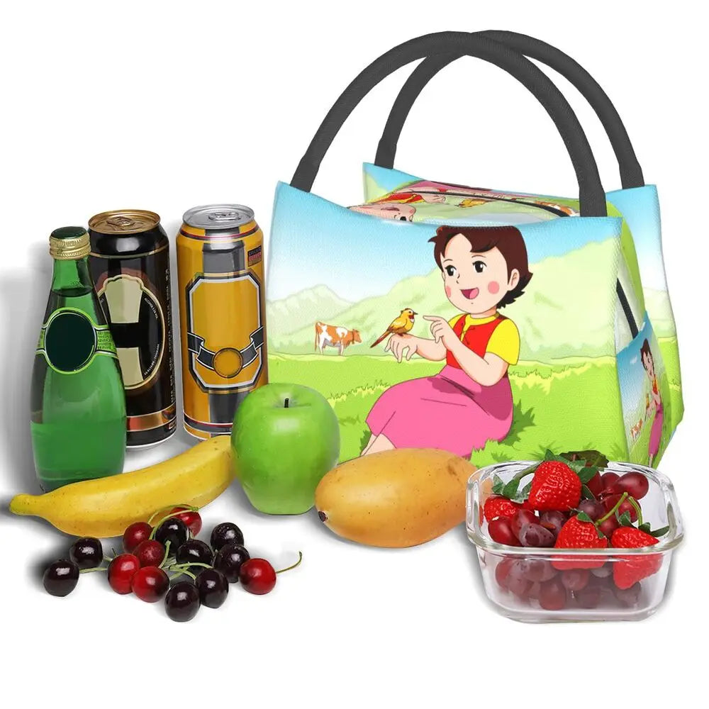 Heidi The Girl From The Alps Insulated Lunch Bags-Enchanted peach