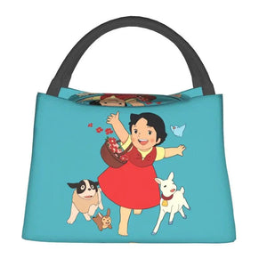 Heidi The Girl From The Alps Insulated Lunch Bags-Enchanted peach