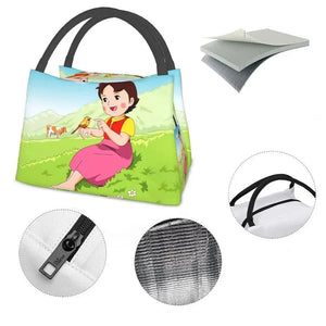 Heidi The Girl From The Alps Insulated Lunch Bags-Enchanted peach