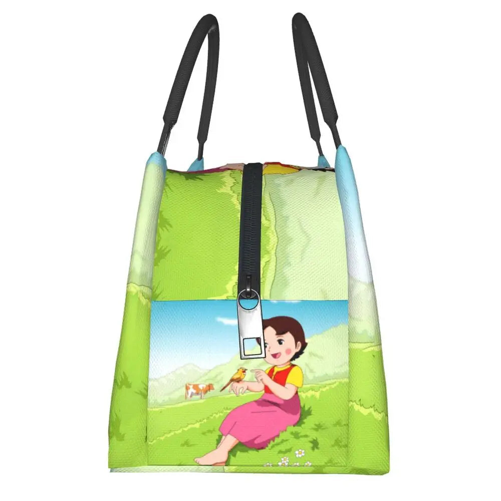 Heidi The Girl From The Alps Insulated Lunch Bags-Enchanted peach