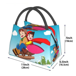 Heidi The Girl From The Alps Snow Cream Insulated Lunch Bags-Enchanted peach