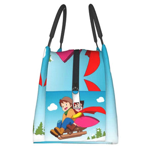 Heidi The Girl From The Alps Snow Cream Insulated Lunch Bags-Enchanted peach