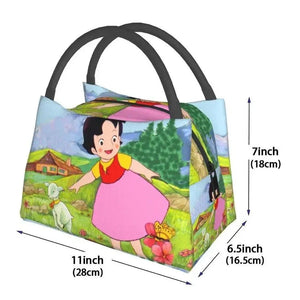 Heidi The Girl From The Alps Snow Cream Insulated Lunch Bags-Enchanted peach