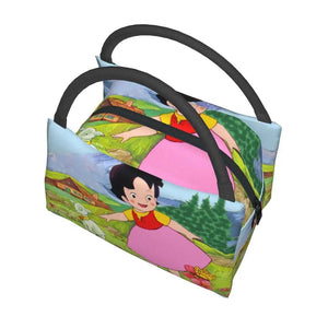 Heidi The Girl From The Alps Snow Cream Insulated Lunch Bags-Enchanted peach