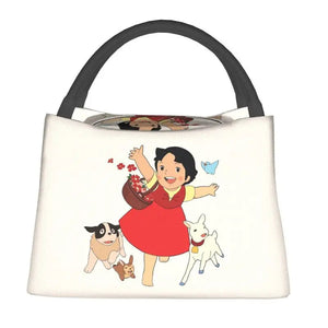 Heidi The Girl From The Alps Snow Cream Insulated Lunch Bags-Enchanted peach