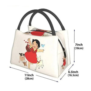 Heidi The Girl From The Alps Snow Cream Insulated Lunch Bags-Enchanted peach