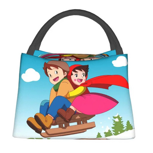 Heidi The Girl From The Alps Snow Cream Insulated Lunch Bags-Enchanted peach