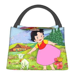 Heidi The Girl From The Alps Snow Cream Insulated Lunch Bags-Enchanted peach