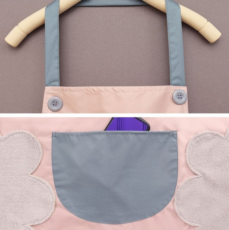 Hello Spring Rabbit Chef Apron-Enchanted peach