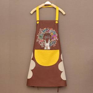 Hello Spring Rabbit Chef Apron-Enchanted peach