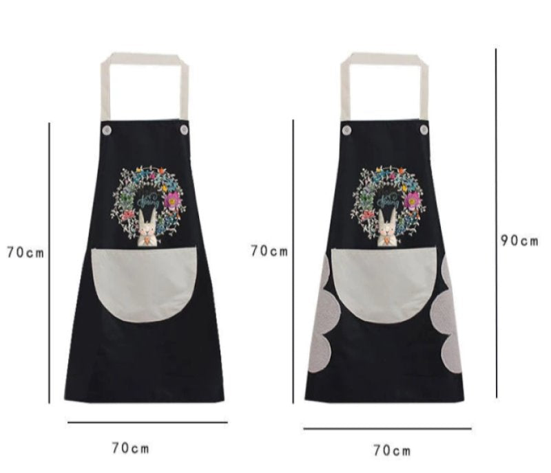 Hello Spring Rabbit Chef Apron-Enchanted peach