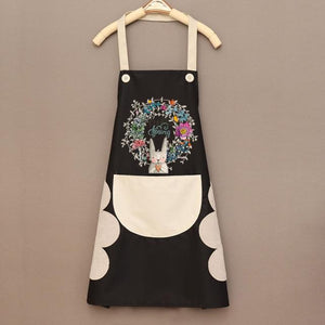 Hello Spring Rabbit Chef Apron-Enchanted peach