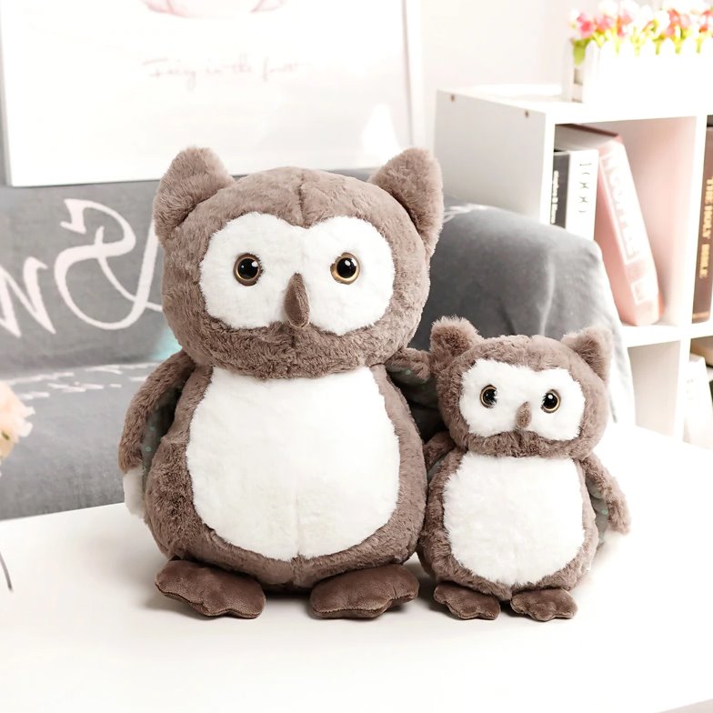 Hooting Owl Plushies-Enchanted peach