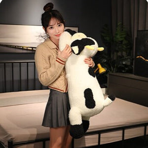 Huge Fluffy Lovely Milk Cow Plushies-Enchanted peach